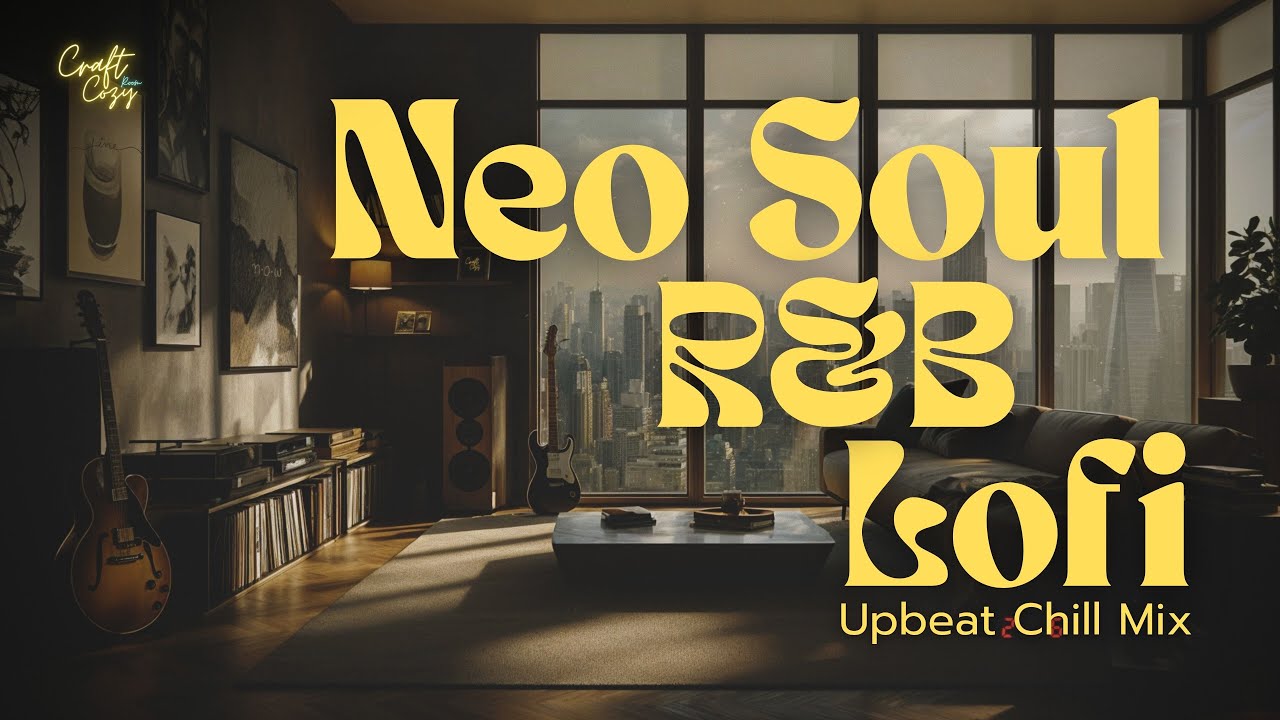 High View Cityscape Room 🌆 | Neo Soul, R&B Lofi Upbeat Chill Mix