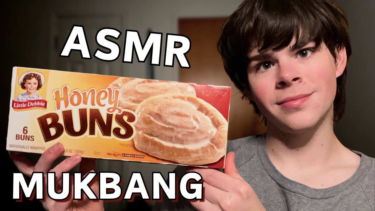 ASMR Little Debbie Honey Bun Mukbang | Ear to Ear Eating Sounds