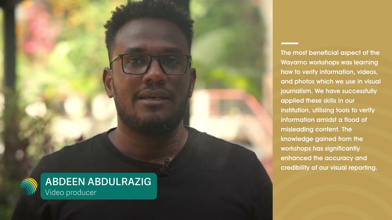 Journalists reflect on the impact of Wayamo's training and justice and accountability in Sudan