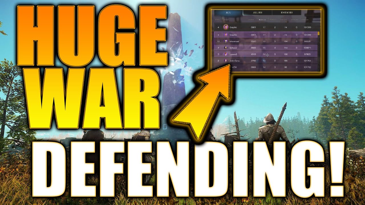 HUGE Everfall War! New World War - Rapier + Fire Staff Build! New World MMO War 2021! War Gameplay!