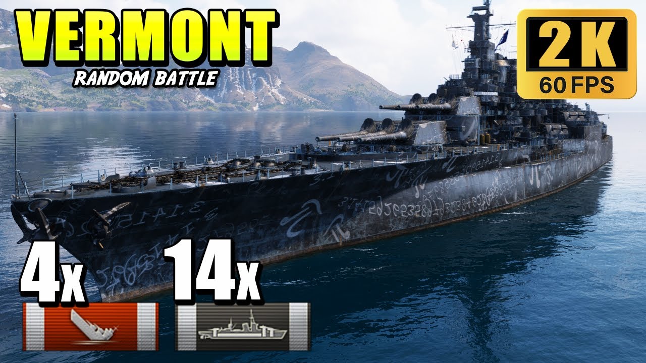 Battleship Vermont: Delivering Nearly 400K Damage in Just 12 Minutes!