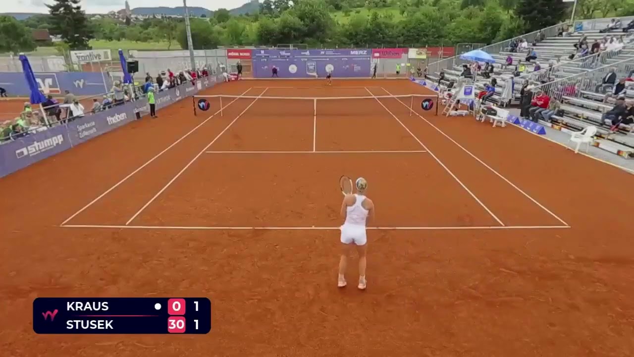 Sinja Kraus [3] (AUT) vs Julia Stusek [WC] (GER) // 4-6 6-0 6-2 // W75 Hechingen // 2nd Round