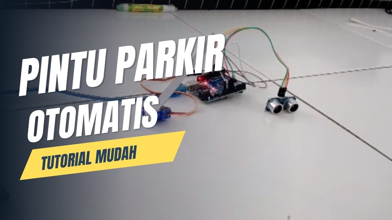 cara membuat palang pintu parkir otomatis ARDUINO/arduino pintu parkir otomatis