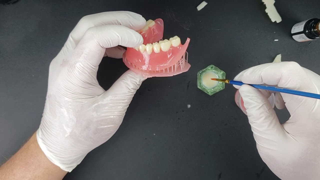 Bonding and Polishing of 3D Printed Dentures Made with Blue Sky Plan