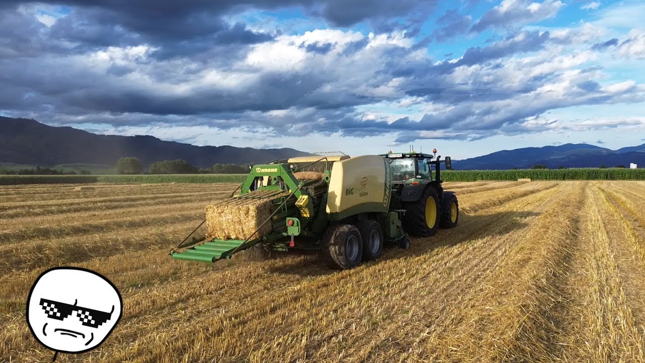 Krone Big Pack 1270 XC mit John Deere 6155R
