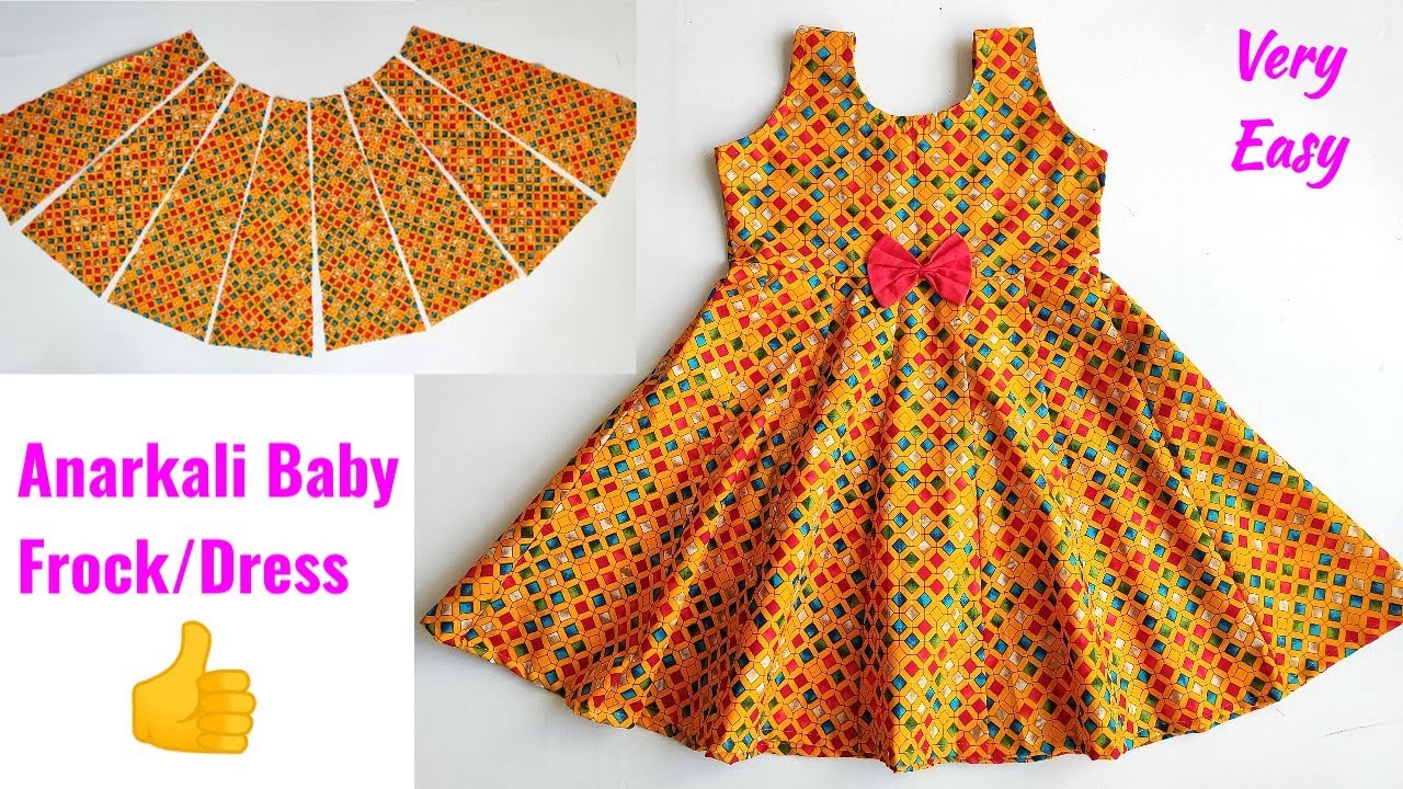 Anarkali Baby Frock/Dress Cutting and Stitching | 16 Panel Baby Frock Cutting and Stitching