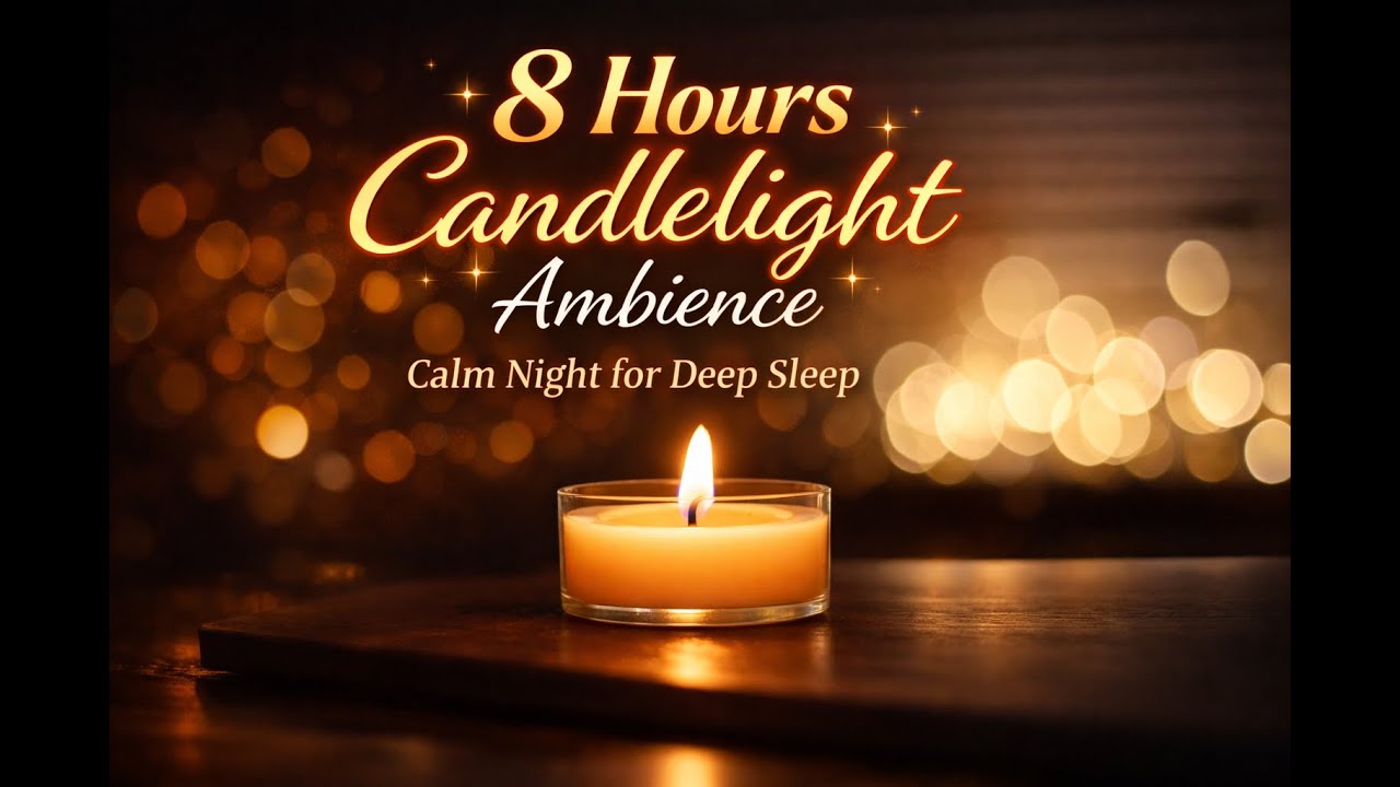 8 Hours Candlelight Ambience 🕯️ Calm Night for Deep Sleep