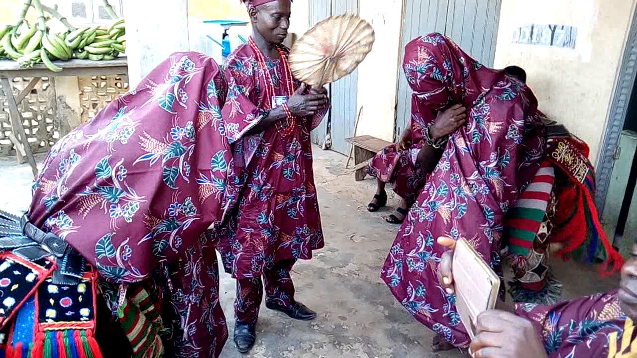 Elegun (masquerade) performance in Oke Ila Orangun