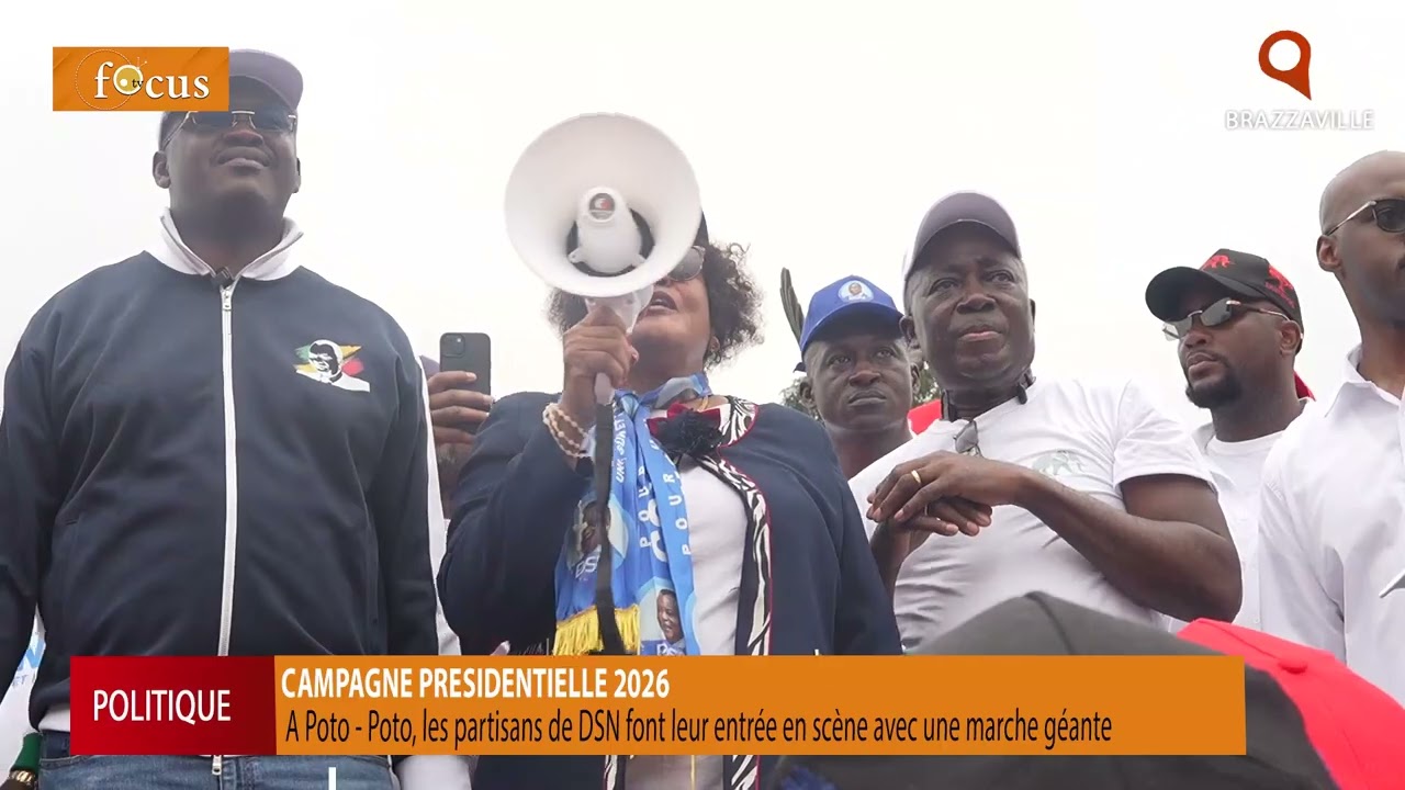 À Poto-Poto, les partisans de Denis SASSOU-NGUESSO font leur entrée en scène avec une marche géante.