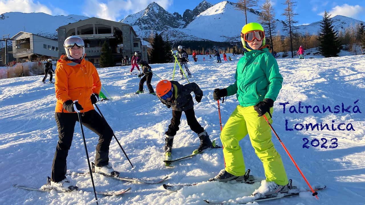 Tatranská Lomnica - lyžovačka na modrých zjazdovkach s deťmi (Tatry, alebo Alpy?)