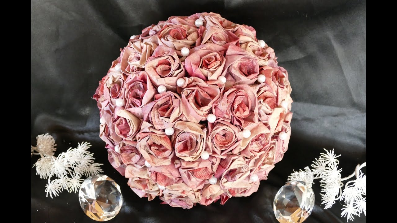 DIY: Kugel basteln – Rosenblüten aus Filtertüten –Делать розы – rose petals