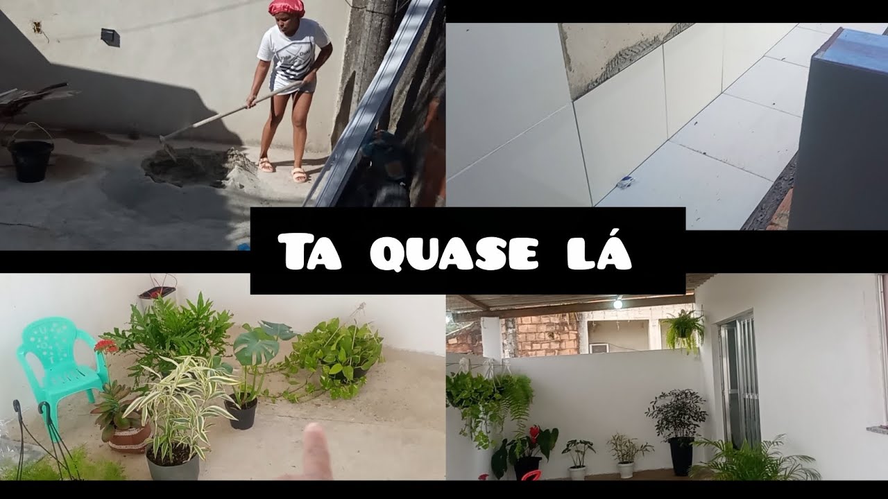 Começamos a colocar o Piso no chão da lavanderia/  ganhei muita plantas e vem mais novidades pro lar