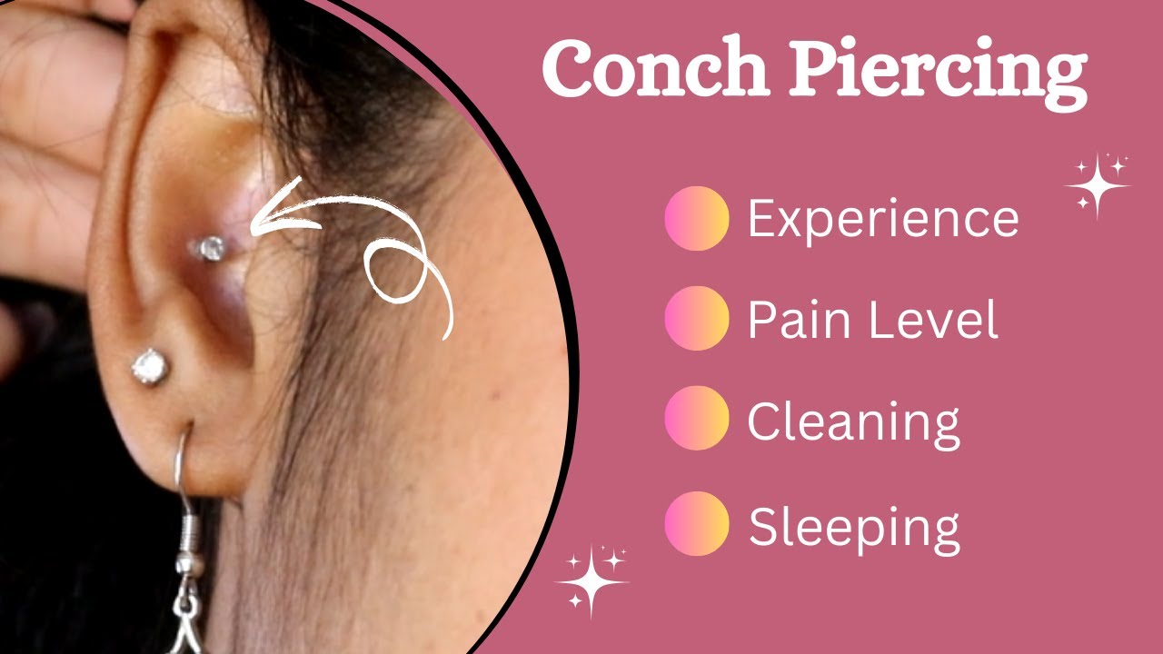 Conch Piercing Experience | Pain | Cleaning | Sleeping