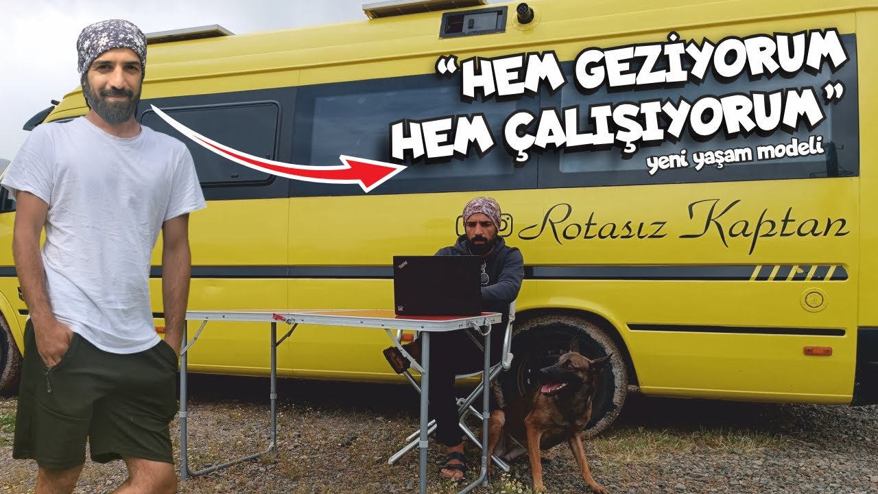 GEZERKEN KAZANÇ SAĞLAMAYA örnek. Kendi yaptığı karavanda tek başına yaşayan genç! (Huzuru bulanlar)