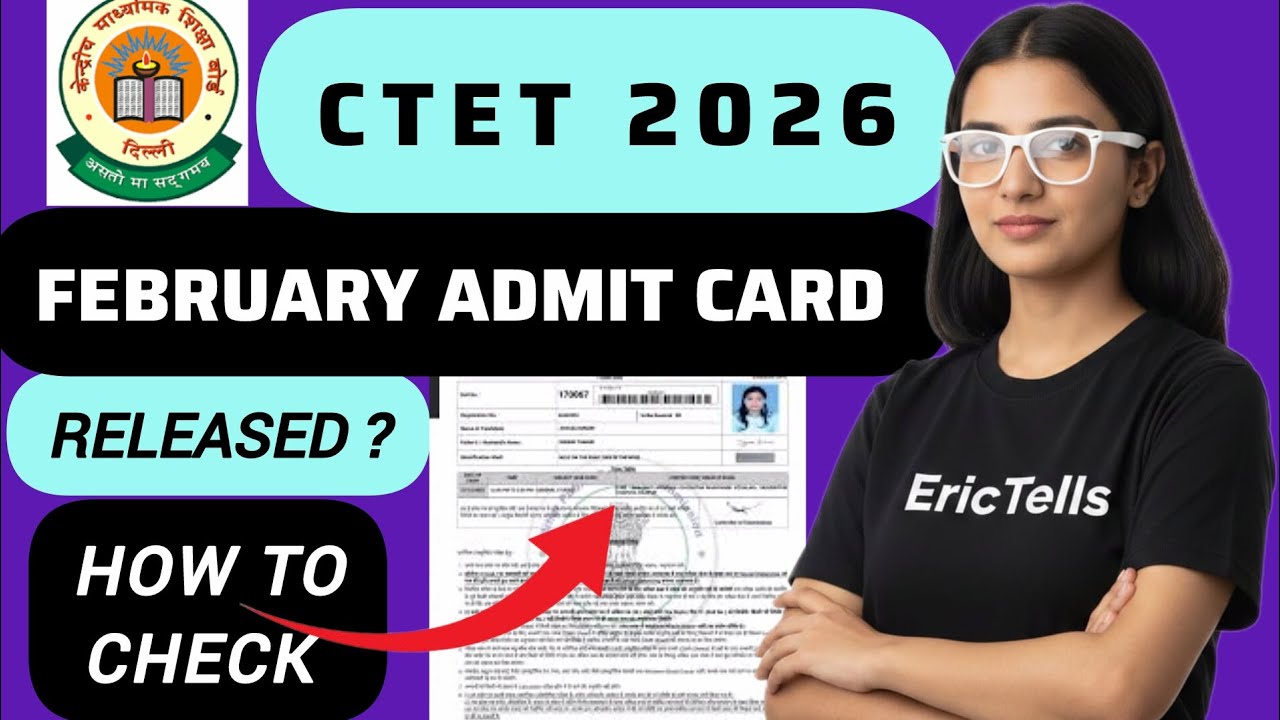 ctet 2026 admit card | central teacher eligibility test hall ticket 2026