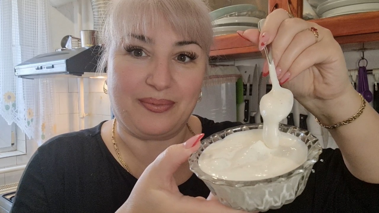 Maioneză de casă fără ouă în 2 minute! Rețetă foarte simplă!