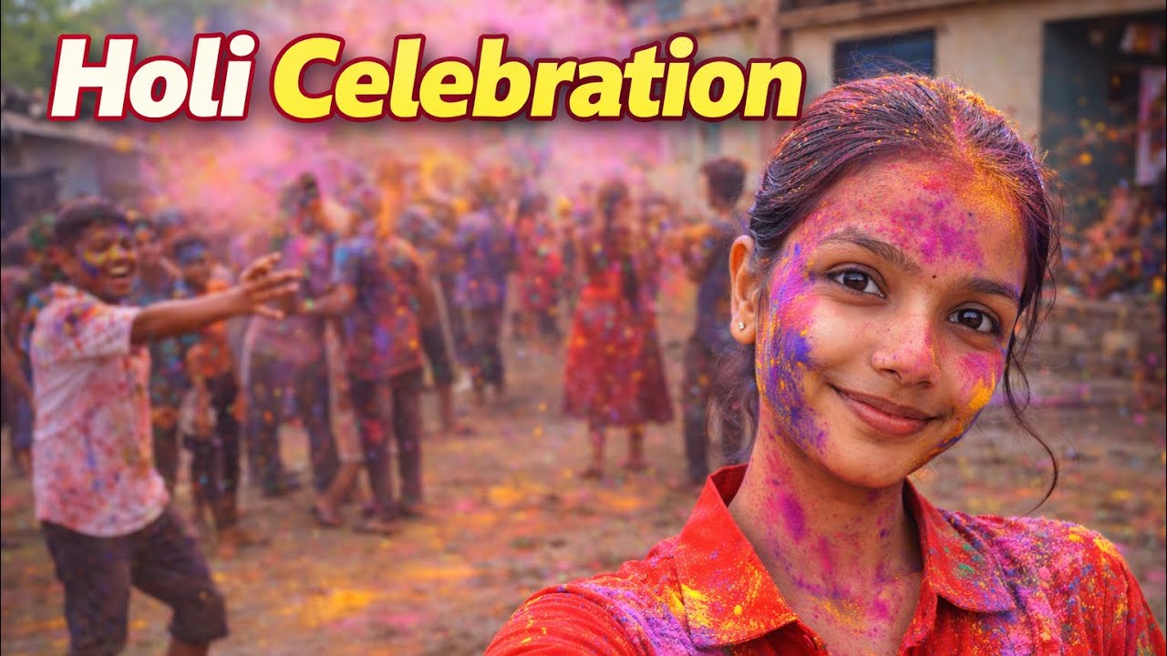 Best Holi Celebration in My Village | Colorful Fun with Friends 😍🌈