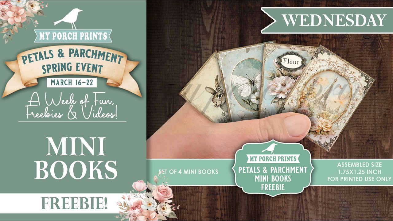 🌸СРЕДА🌸 Бесплатные мини-книжки в стиле Junk Journal!🤍| Весенняя акция Petals & Parchment 2026