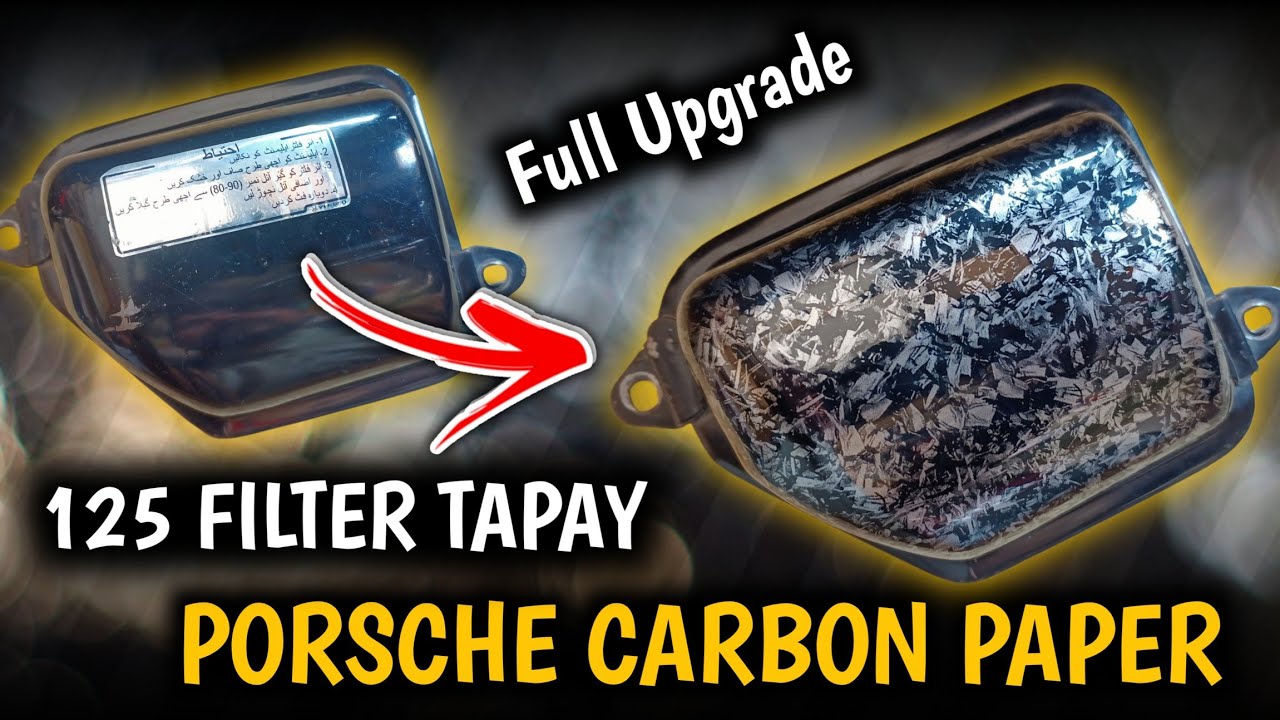 Honda 125 Filter Tapay Full Upgrade | Porsche Carbon Paper Aggressive Look 🔥Ultimate Transformation