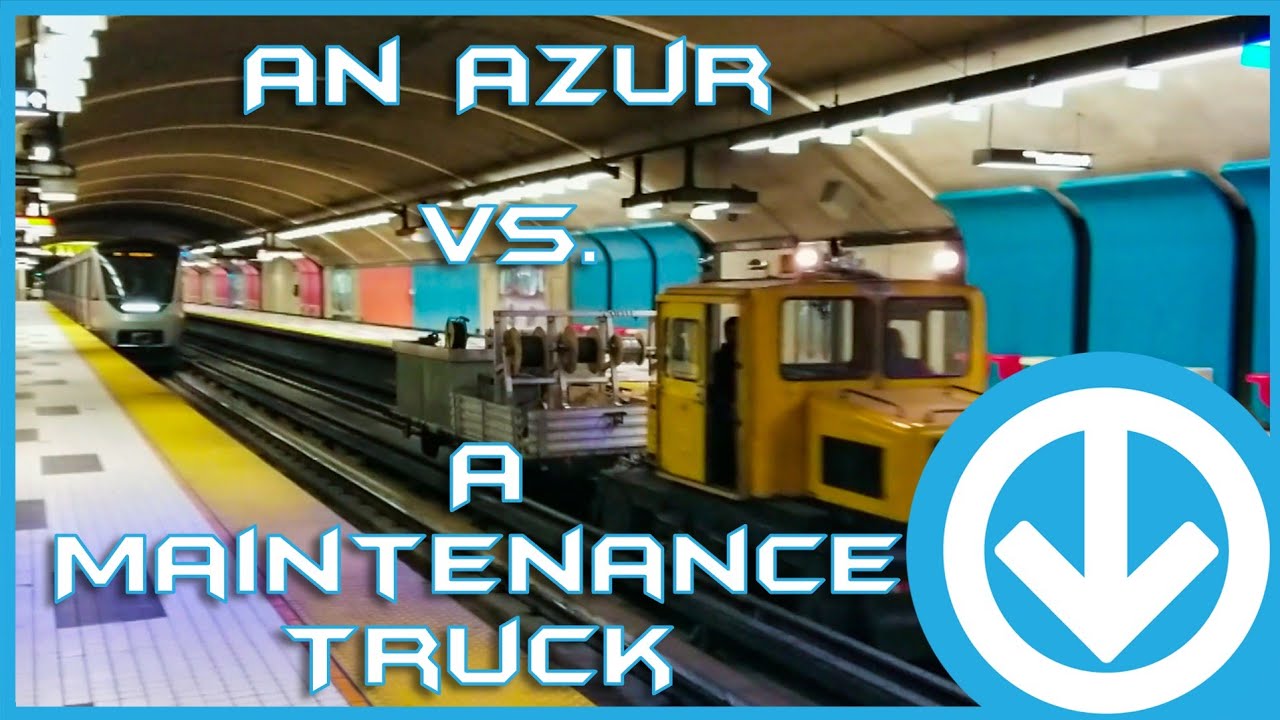 [Montréal Metro] An Azur Racing Against A Maintenance Truck