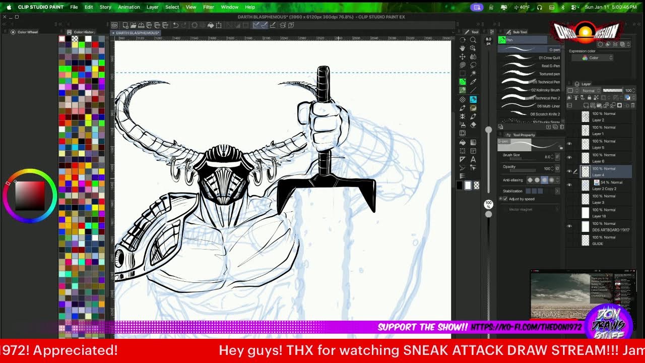 SUNDAY SNEAK ATTACK ART STREAM!!!