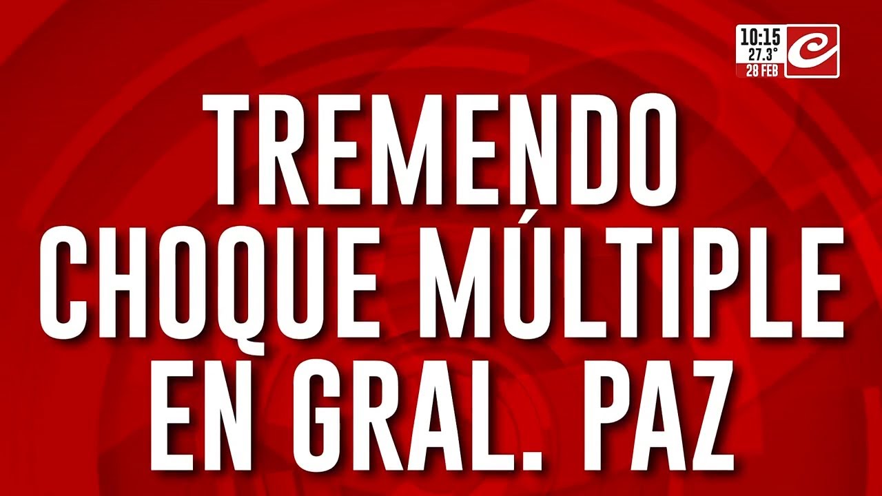Tremendo choque múltiple en General Paz