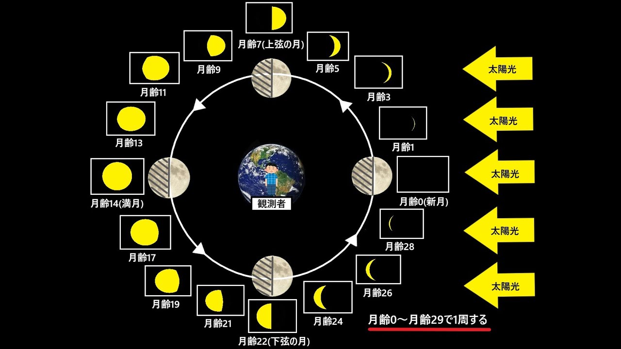 10月の月齢カレンダー