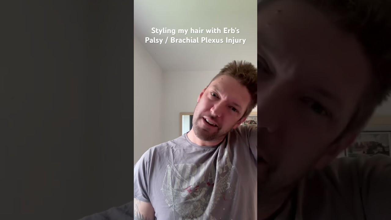 Styling hair with Erb&rsquo;s Palsy / Brachial Plexus Injury arm #erbspalsy #brachialplexusinjury