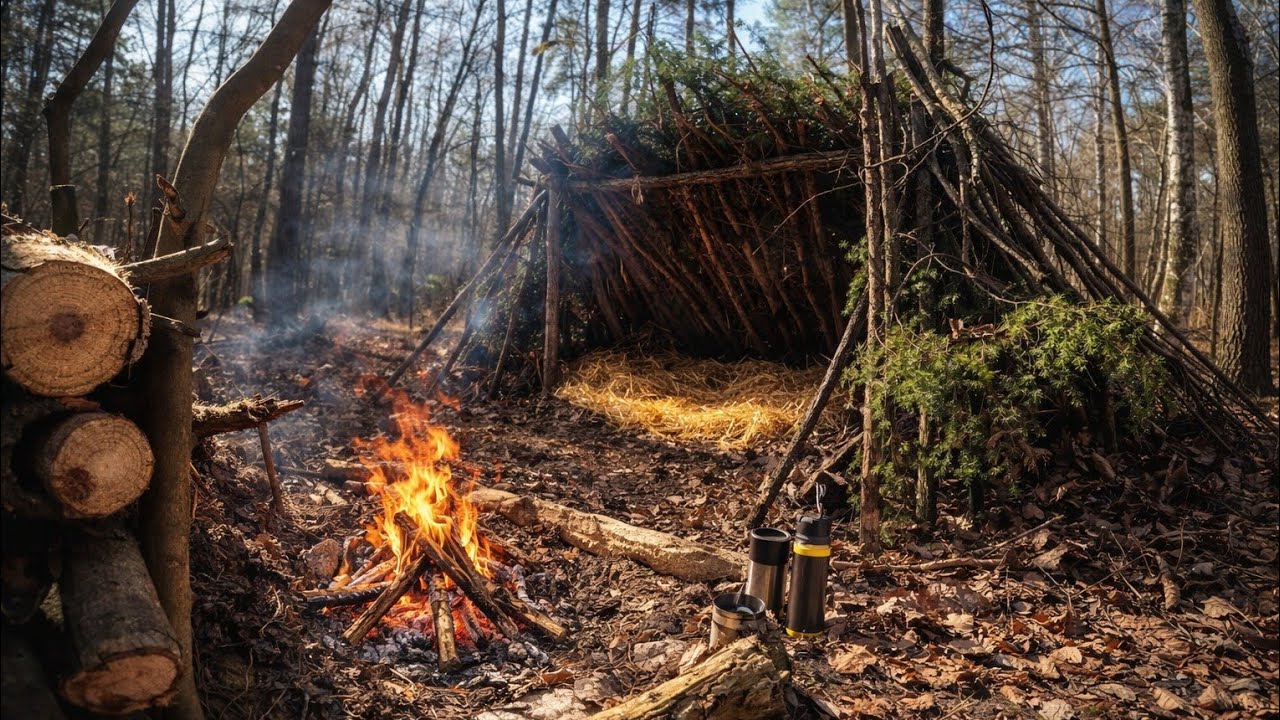 Jak zbudować schronienie w lesie ? – survival w praktyce #survival #bushcraft #diy