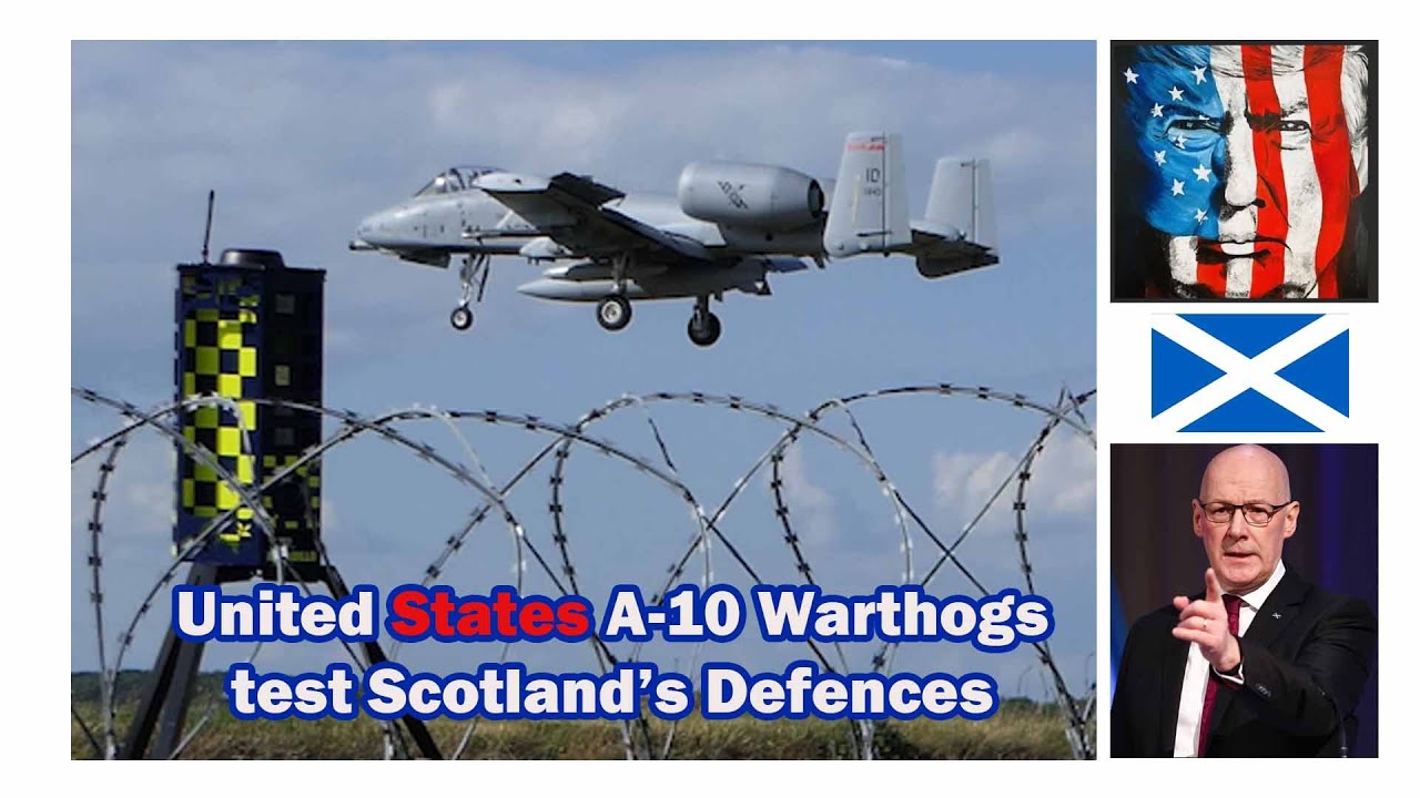 Истребители A10 Warthog испытывают шотландскую систему ПВО.
