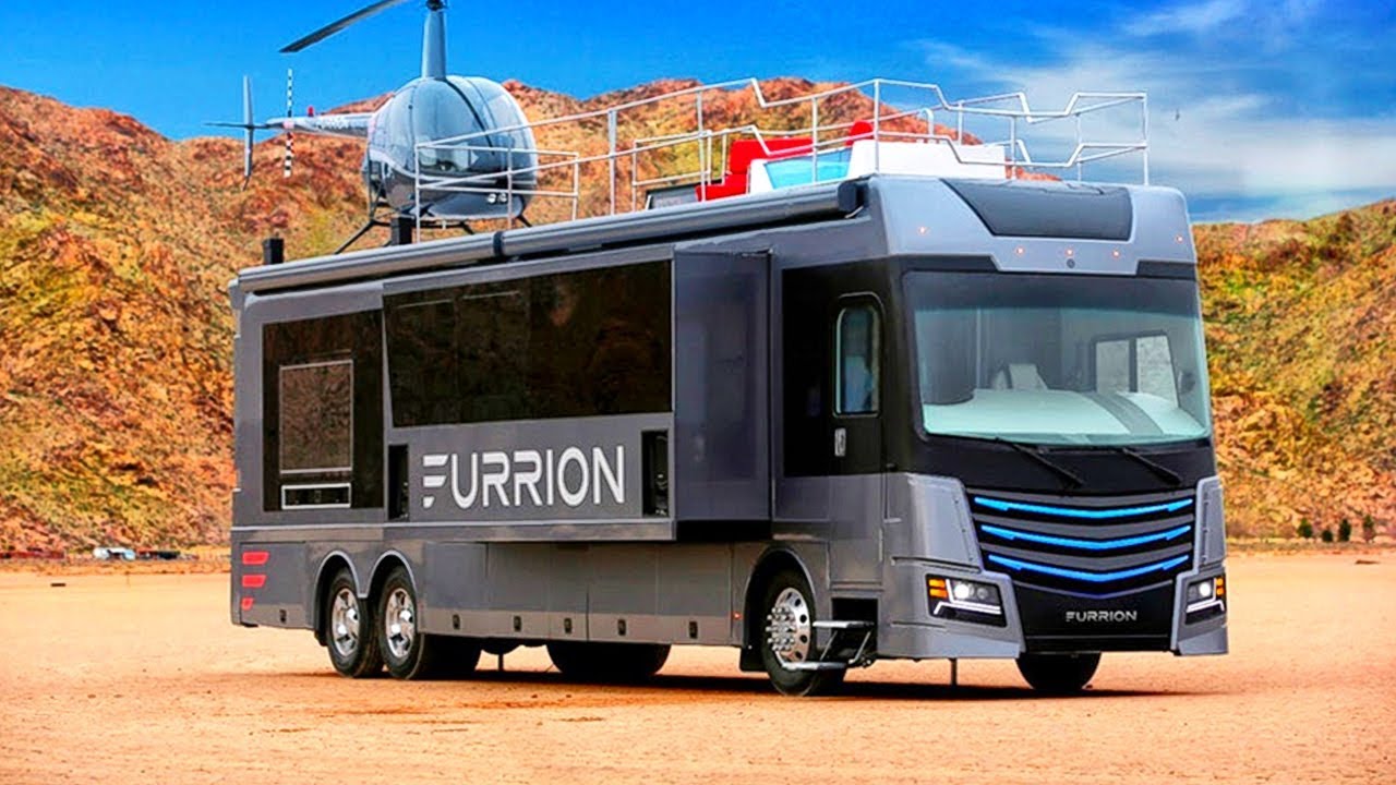 Il CAMPER DA 3,5 MILIONI $ CON ELICOTTERO  E JACUZZI SUL TETTO!