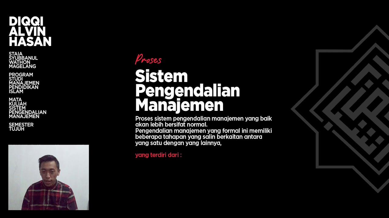 Materi Kuliah Sistem Pengendalian Manajemen | MPI STAIA Syubbanul Wathon Magelang 2021