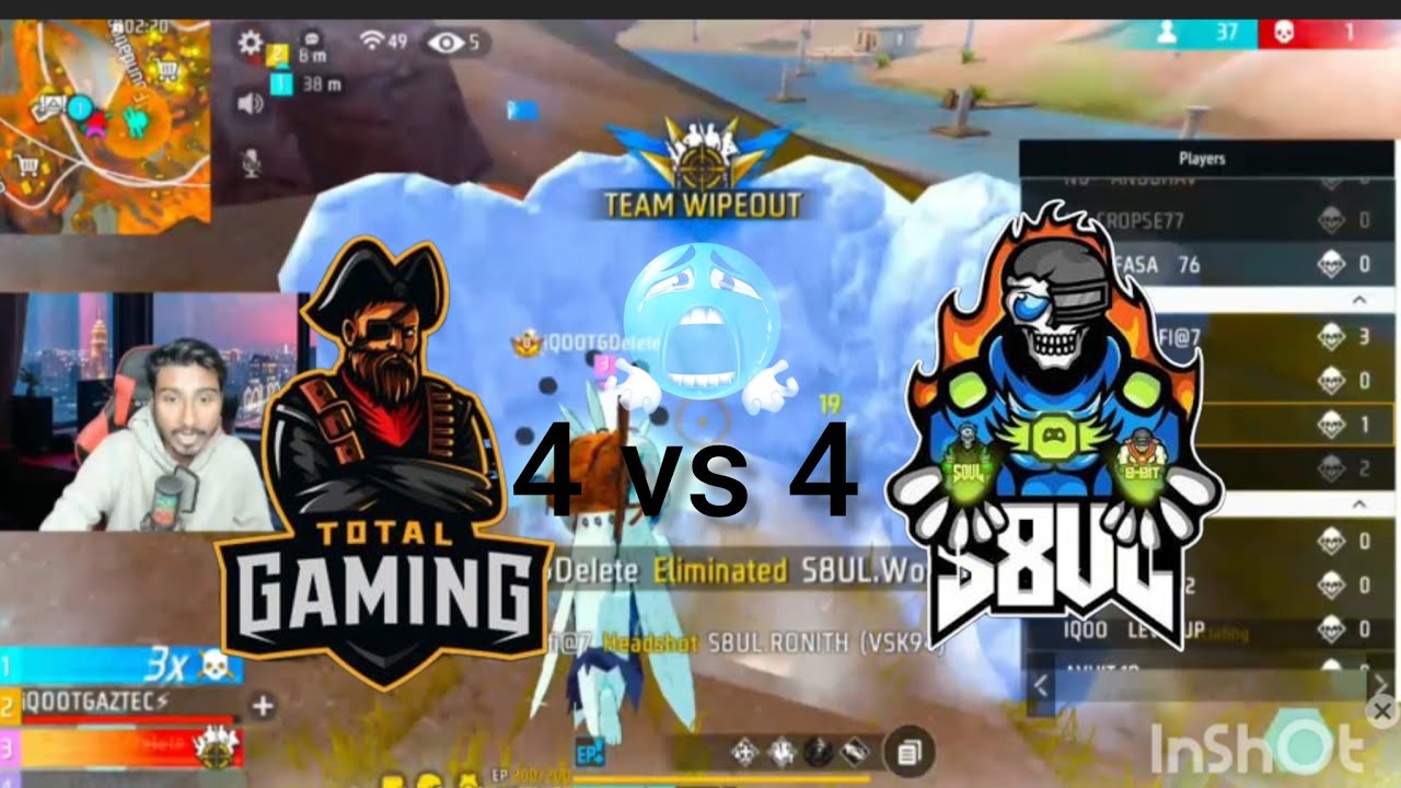 IQOO TOTAL GAMING VS TEAM S8UL 4 VS 4 FIGHT 💀 