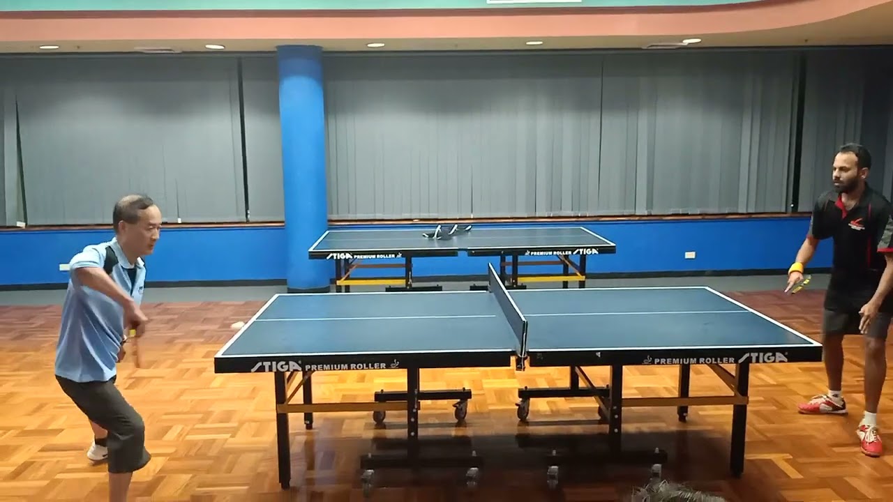 2024 western Sydney table tennis A2 Vinod Mohan (short pips) vs Chen Jun (long pips) set 5