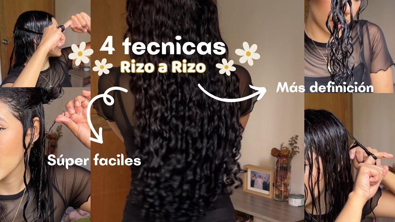 4 Técnicas de definición RIZO A RIZO ➿✨ DEMASIADO FACILES / Nicol Sánchez