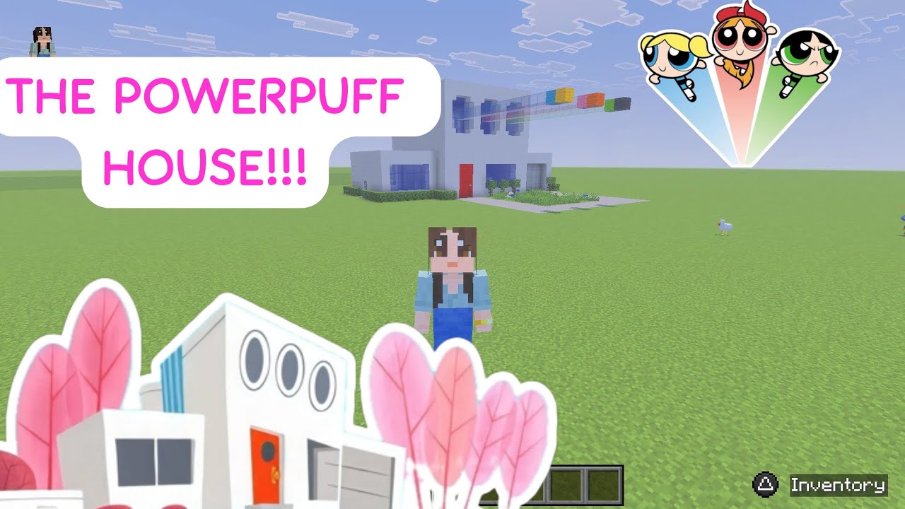 Minecraft Pop Culture Edition ”I Built the Powerpuff Girls House in Minecraft💙🩷💚