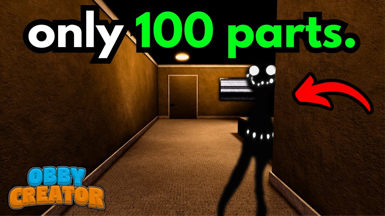 Can You Make a GOOD HORROR GAME with 100 PARTS? - Obby Creator