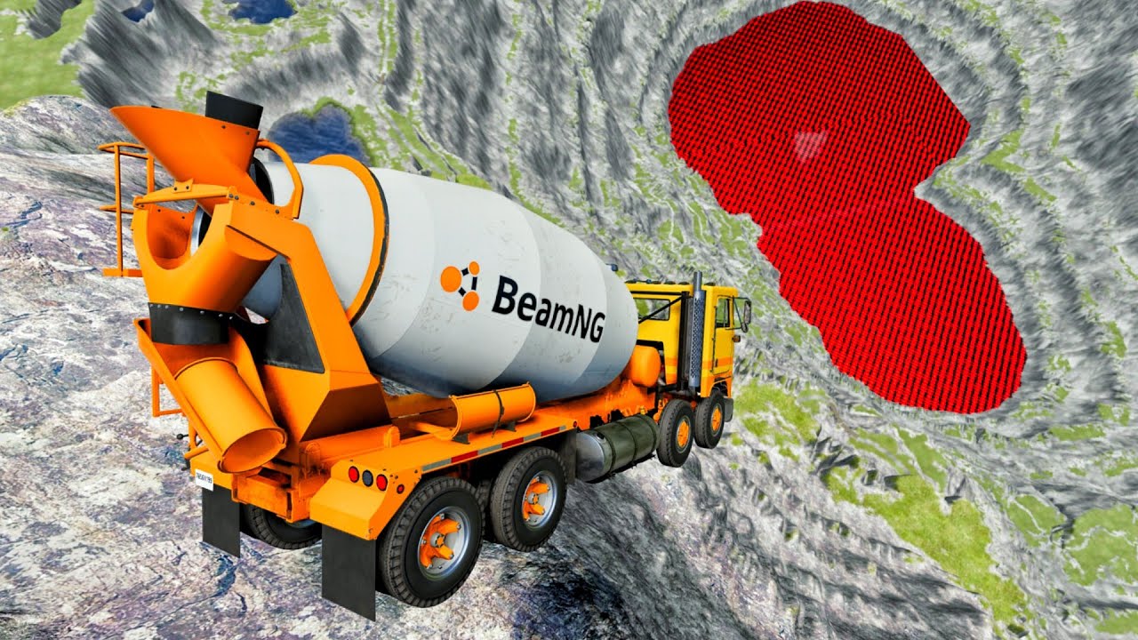 BeamNG.Drive - Leap Of Death Car and truck Jumps and Falls Crashes 