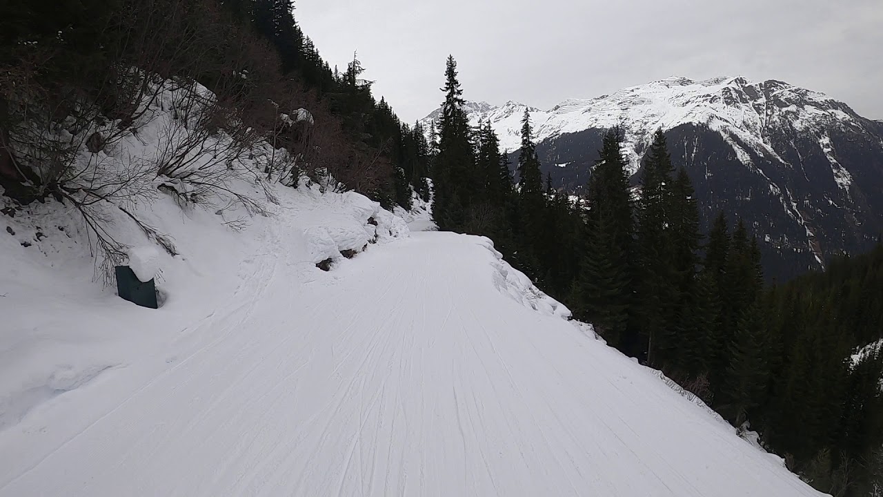 Ski See (Paznauntal) Januar 2020 - Rossmossbahn bis Tal