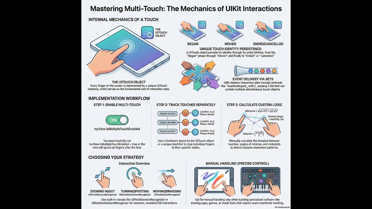 ✋ Handling Complex Multi-Touch Scenarios in UIKit | Eng
