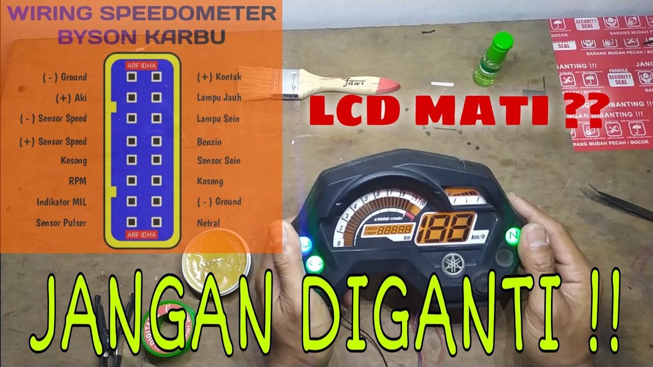 Perbaikan lcd speedometer Byson Kabru