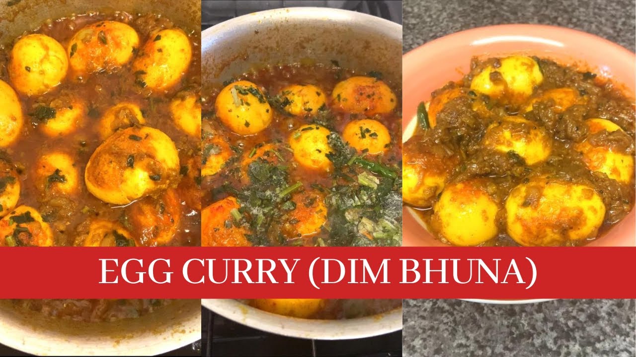 How to Cook Bengali & Indian Style Easy & Quick Egg Curry (Dim Bhuna)