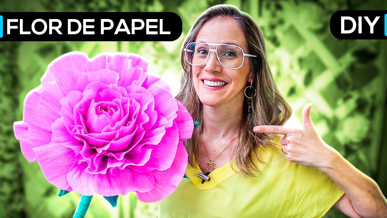 Como fazer Flor de Papel Crepom