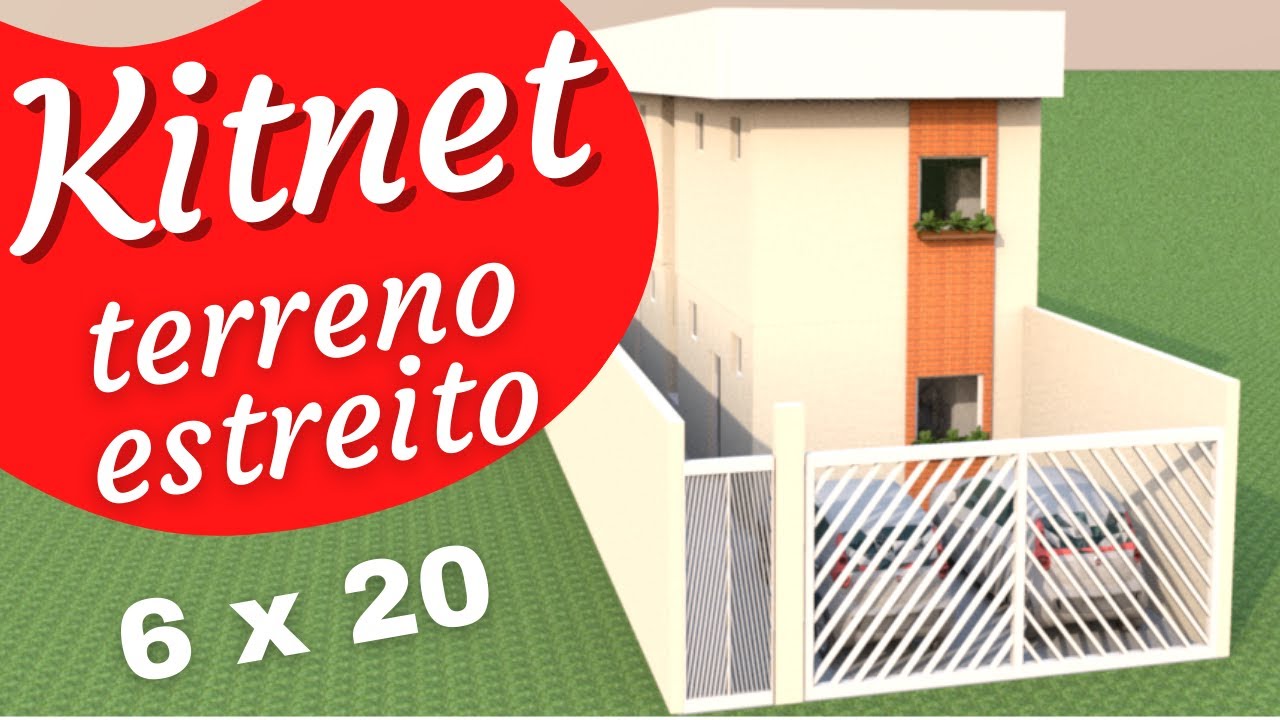 KITNET (20 M²) EM TERRENO ESTREITO 6X20