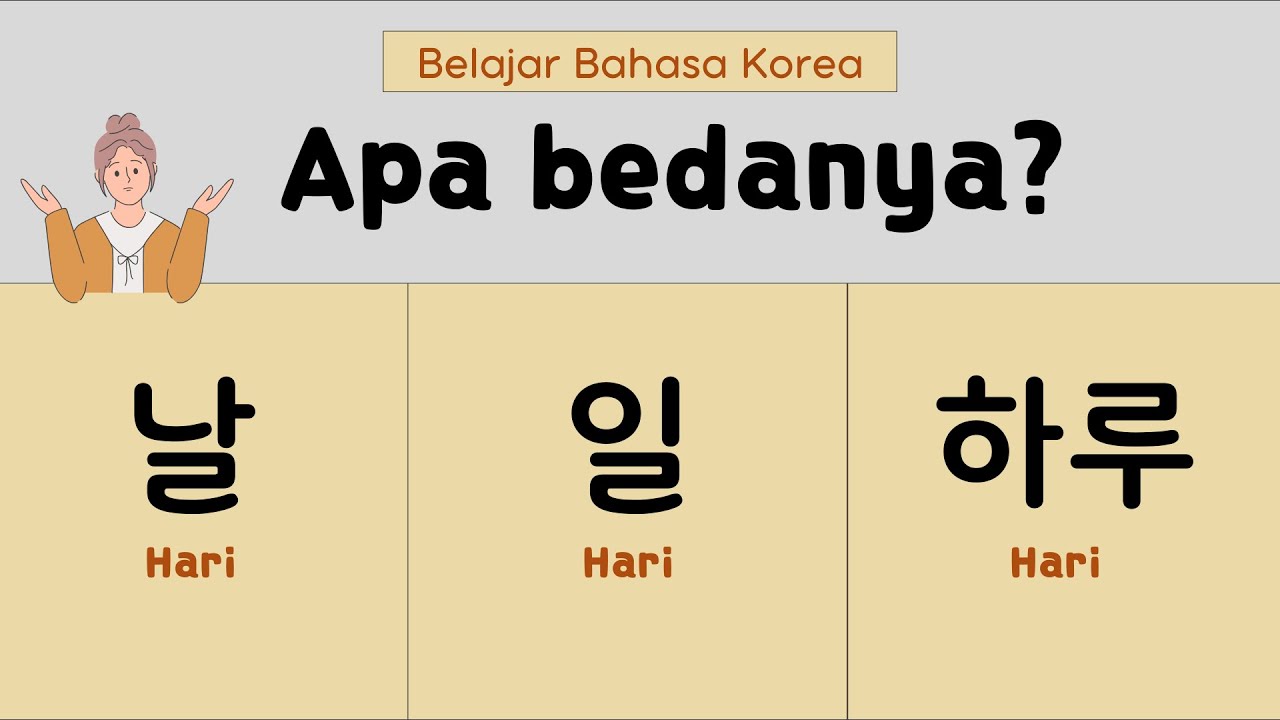 Belajar Bahasa Korea :  Apa bedanya 날, 일, 하루 - HARI