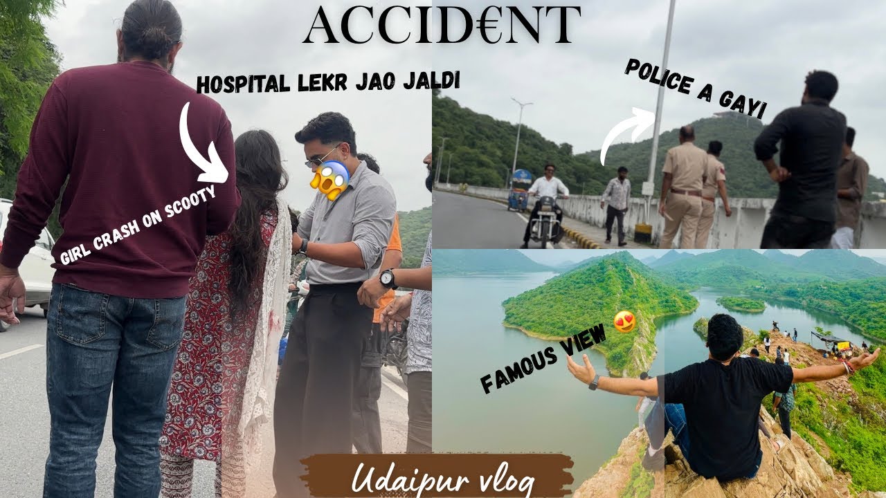 Girl crashed on scooty 🤯 | Accid€nt Hogaya | | Rayta in Udaipur | | unexplored place | 