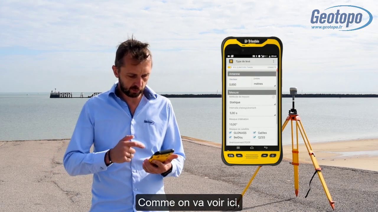 Enregistrement GNSS avec Trimble DL et Trimble TDC600