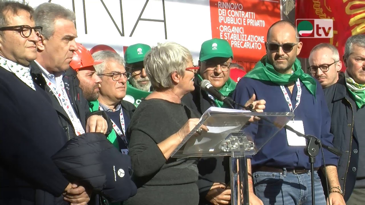 Intervento di Annamaria Furlan alla “Manifestazione per il lavoro”