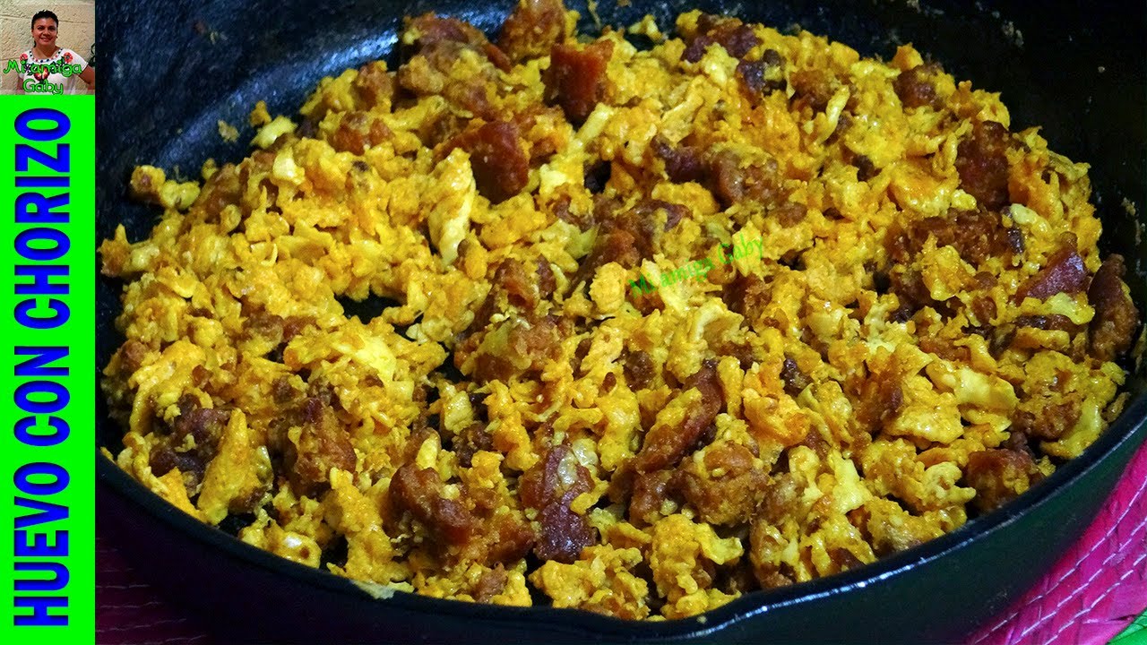 Cómo hacer unos deliciosos huevos revueltos con chorizo de manera fácil/Mi amiga Gaby
