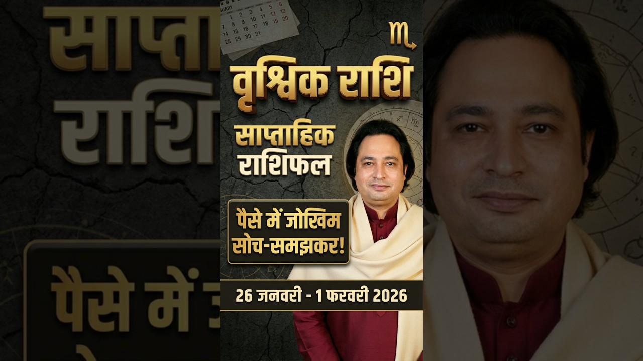 वृश्चिक राशि साप्ताहिक राशिफल | 26 Jan - 1 Feb 2026 | Money, Job & Love | Scorpio Weekly Horoscope
